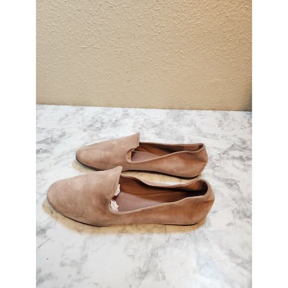Vince Women's Milo Light Brown Beige Suede Ballet Flat Shoes Size 8.5 - Picture 4 of 7